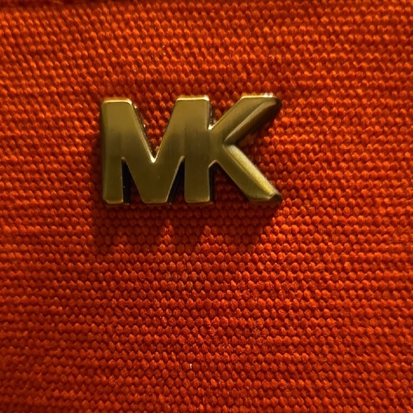 Michael Kors Red Toiletry Bag with Dome Shape and Textured Canvas - Picture 2 of 13